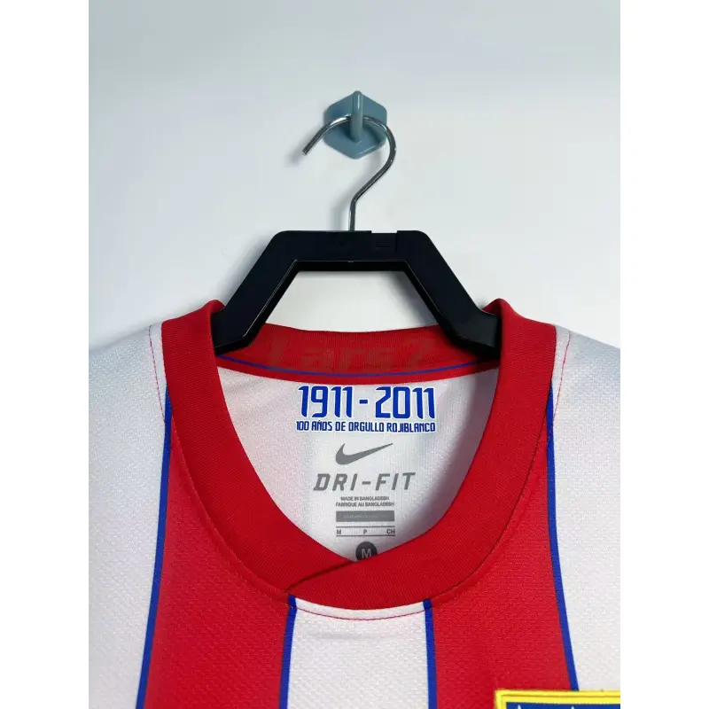 Camiseta Atlético de Madrid 1ª Equipación Retro 2011/12 Rojo/Blanco Edición de La Champions