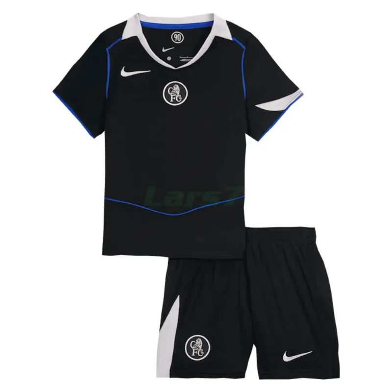 Camiseta Chelsea 3ª Equipación 2025/2026 Negro Niño Kit