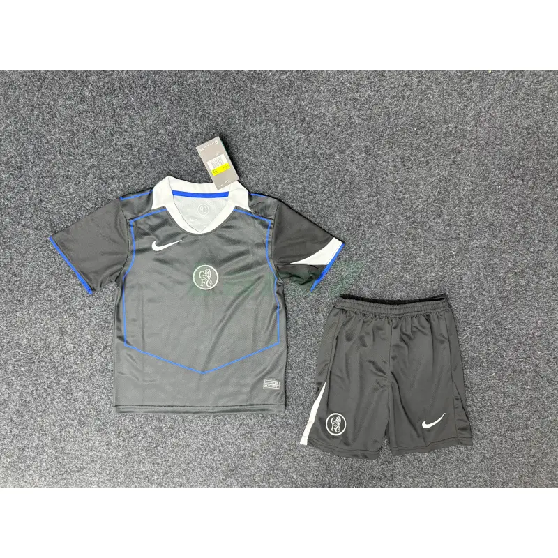 Camiseta Chelsea 3ª Equipación 2025/2026 Negro Niño Kit