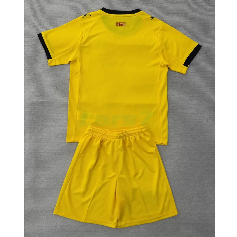 Camiseta Girona 2ª Equipación 2025/2026 Amarillo Niño Kit