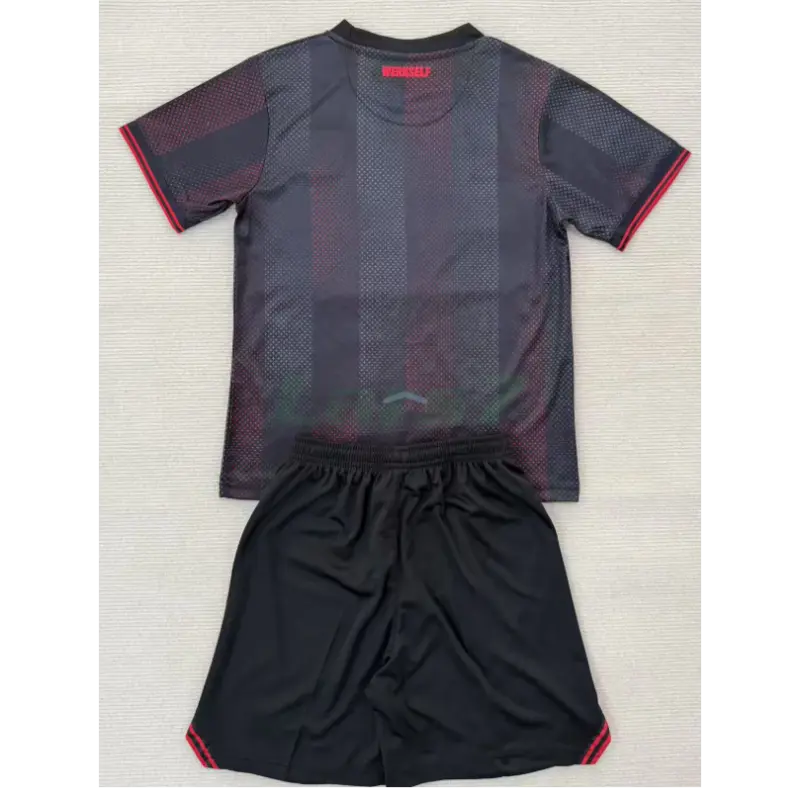 Camiseta Leverkusen 1ª Equipación 2025/2026 Negro Niño Kit