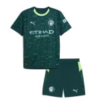 Camiseta Manchester City 4ª Equipación 2025/2026 Verde Niño Kit