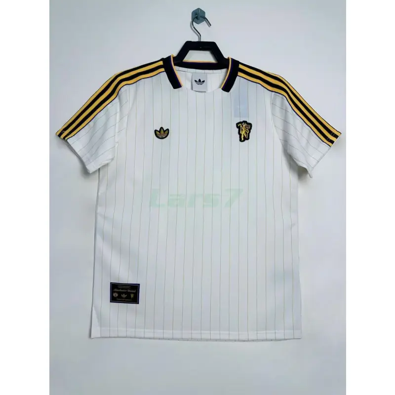 Camiseta Manchester United Terrace Icons Retro 2025/26 Blanco/Amarillo