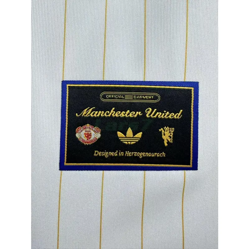 Camiseta Manchester United Terrace Icons Retro 2025/26 Blanco/Amarillo