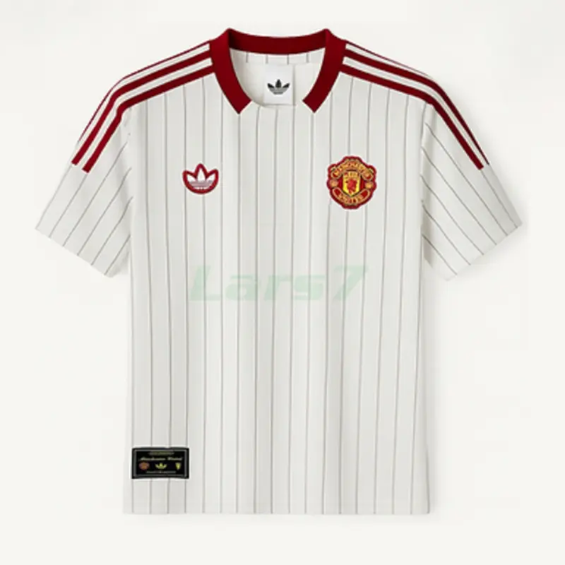 Camiseta Manchester United Terrace Icons Retro 2025/26 Blanco/Rojo
