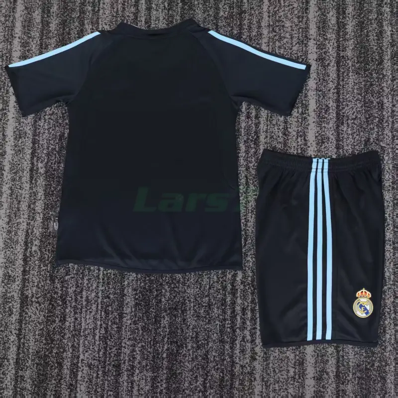 Camiseta Real Madrid 2ª Equipación Retro 2003/04 Negro Niño Kit