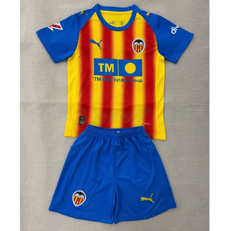 Camiseta Valencia 3ª Equipación 2025/2026 Amarillo/Rojo/Azul