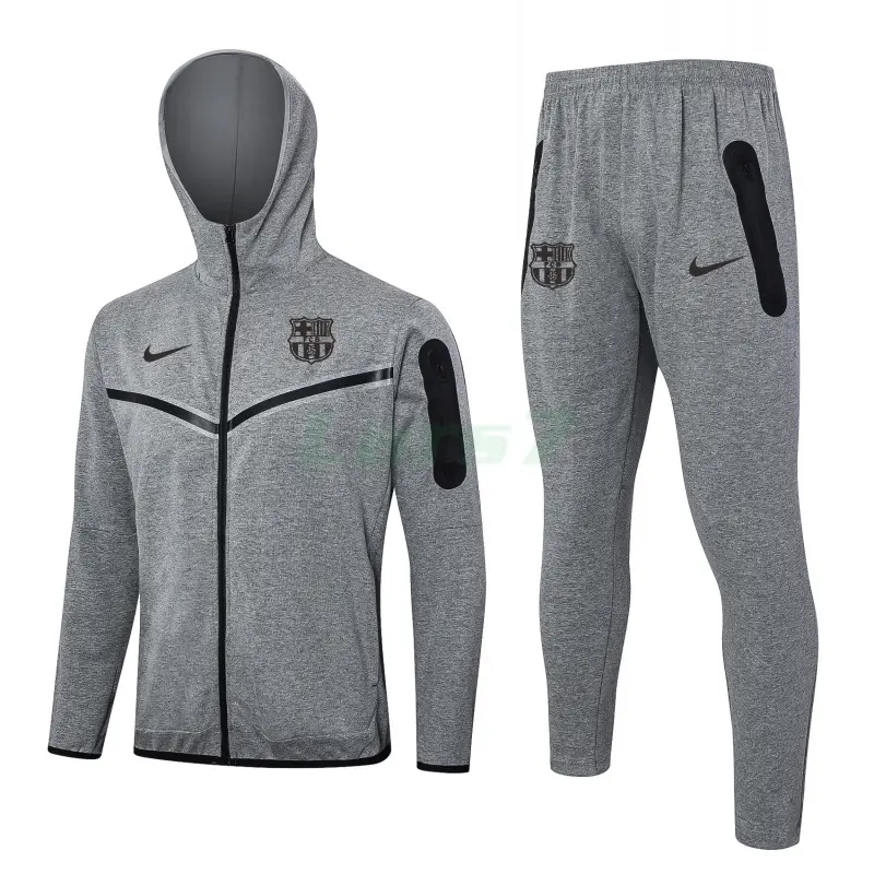 Chandal con Capucha Barcelona 2024/2025 Gris