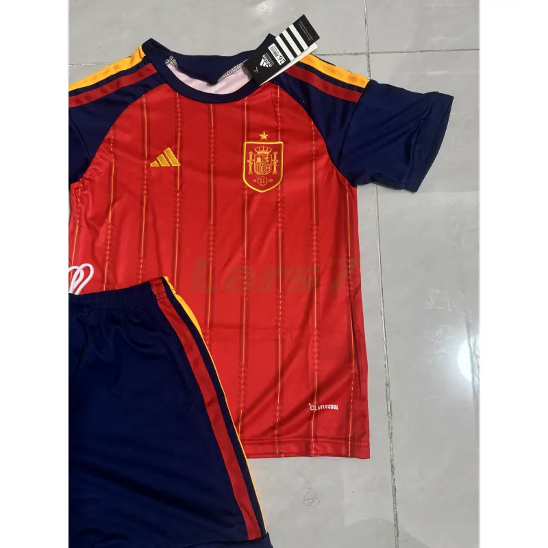 Camiseta España 1ª Equipación 2026 Rojo/Azul Niño Kit