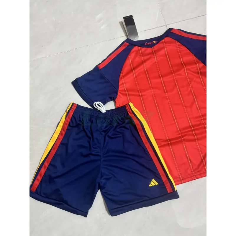 Camiseta España 1ª Equipación 2026 Rojo/Azul Niño Kit