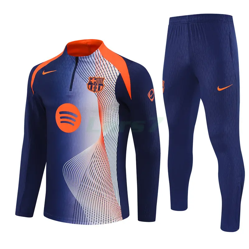 Sudadera De Entrenamiento Barcelona 2025/2026 Kit Azul/Naranja con Estampado