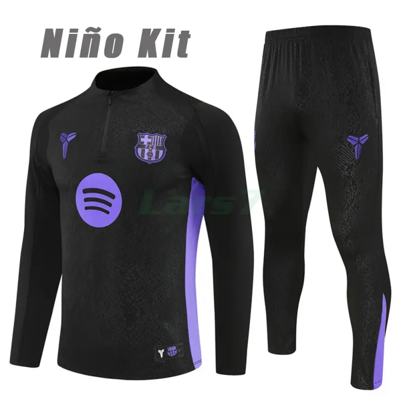 Sudadera De Entrenamiento Barcelona x Kobe Bryant 2025/2026 Niño Kit Negro