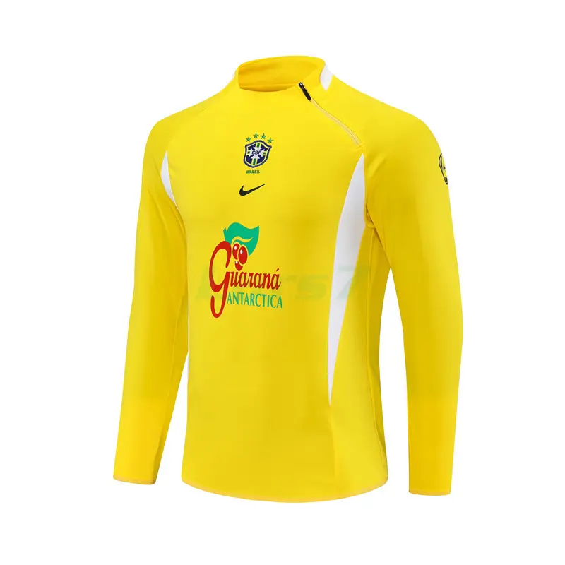 Sudadera De Entrenamiento Brasil Retro 2002 Amarillo