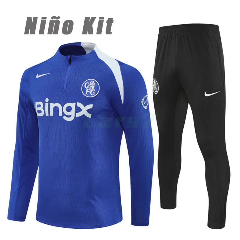 Sudadera De Entrenamiento Chelsea 2025/2026 Niño Kit Azul Real (EDICIÓN JUGADOR)