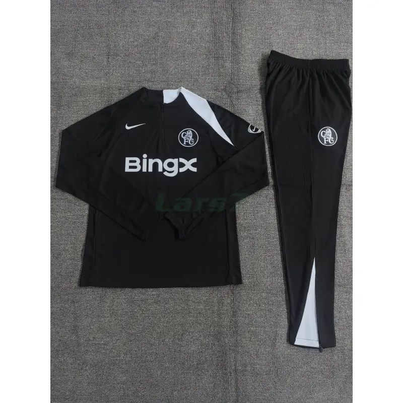 Sudadera De Entrenamiento Chelsea 2025/2026 Niño Kit Negro (EDICIÓN JUGADOR)