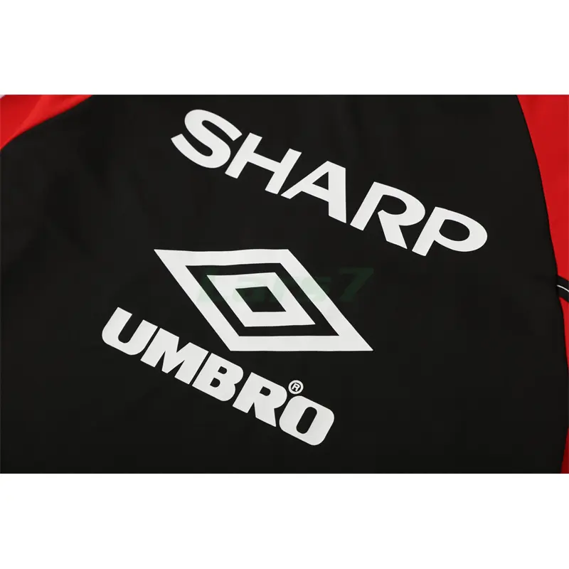 Sudadera De Entrenamiento Manchester United Retro 1998/1999 Negro/Rojo