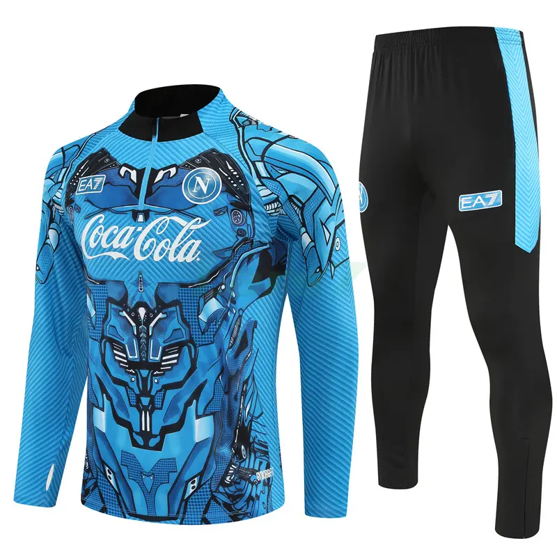 Sudadera De Entrenamiento Napoli 2025/2026 Kit Azul Claro con Estampado
