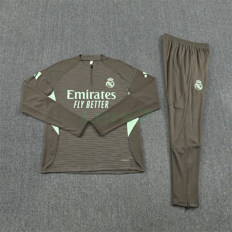 Sudadera De Entrenamiento Real Madrid 2025/2026 Kit Verde Oscuro (EDICIÓN JUGADOR)