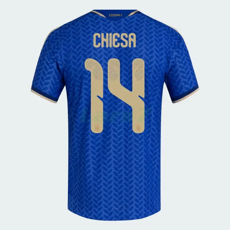 Camiseta Chiesa 14 Italia 1ª Equipación 2026 Azul