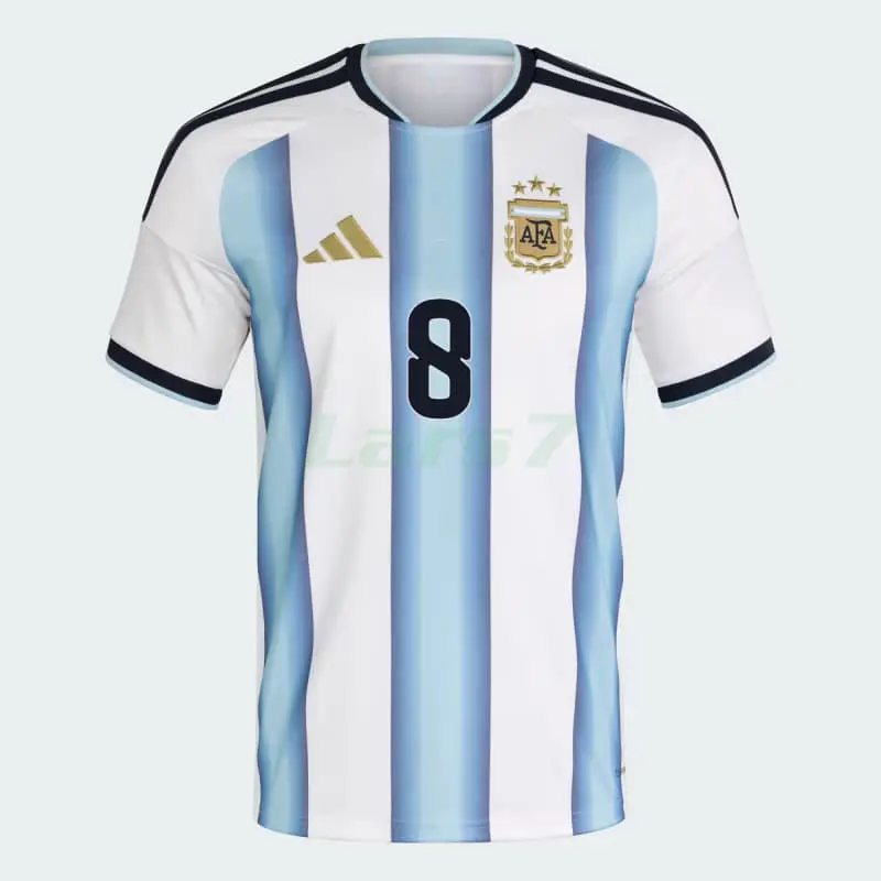 Camiseta E.Fernández 8 Argentina 1ª Equipación 2026 Azul/Blanco