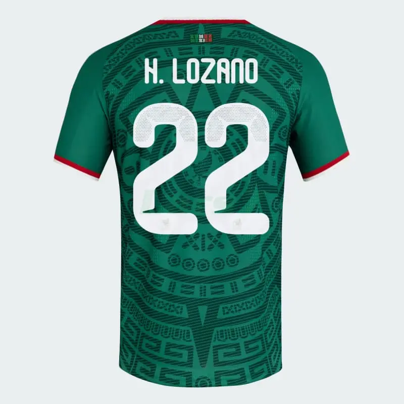 Camiseta H.Lozano 22 México 1ª Equipación 2026 Verde