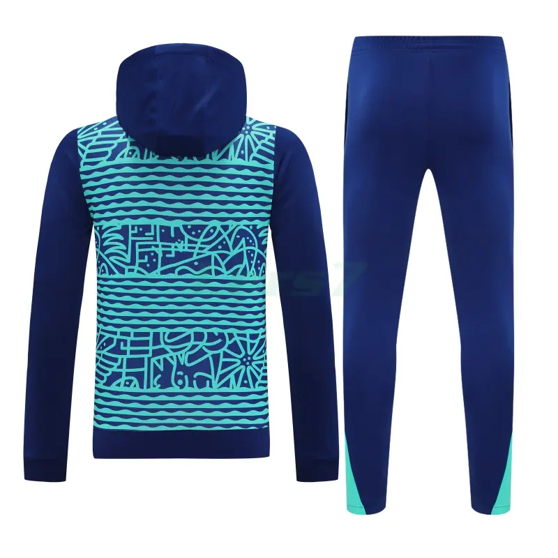 Sudadera de Entrenamiento Brasil 2025/2026 con Capucha Kit Azul con Estampado