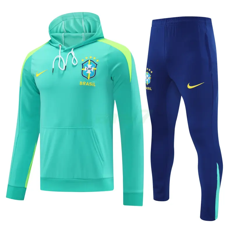 Sudadera de Entrenamiento Brasil 2025/2026 con Capucha Kit Turquesa