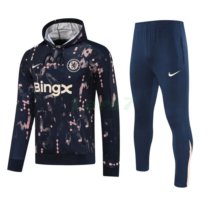 Sudadera de Entrenamiento Chelsea 2025/2026 con Capucha Kit Negro con Estampado
