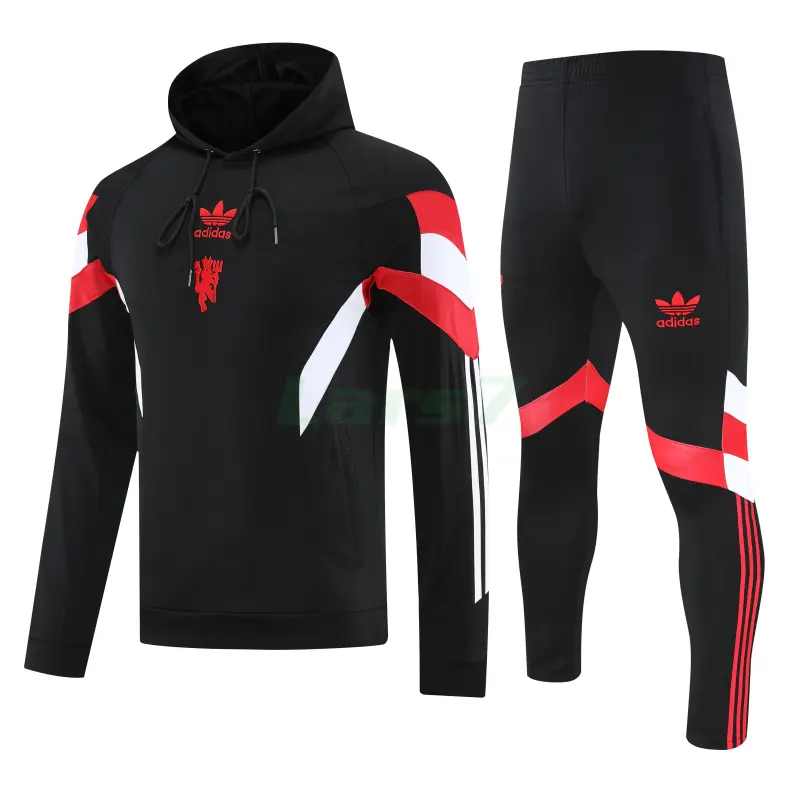 Sudadera de Entrenamiento Manchester United 2025/2026 con Capucha Kit Negro