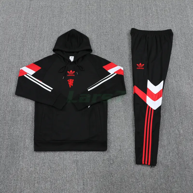 Sudadera de Entrenamiento Manchester United 2025/2026 con Capucha Kit Negro