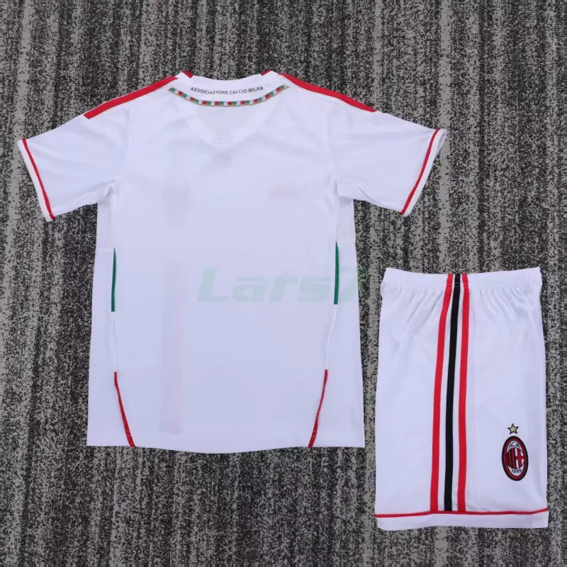 Camiseta AC Milan 2ª Equipación Retro 2011/12 Blanco Niño Kit