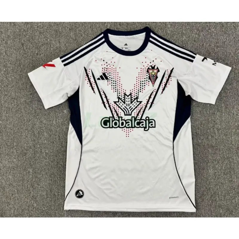 Camiseta Albacete 1ª Equipación 2025/2026 Blanco Con Parche La Liga