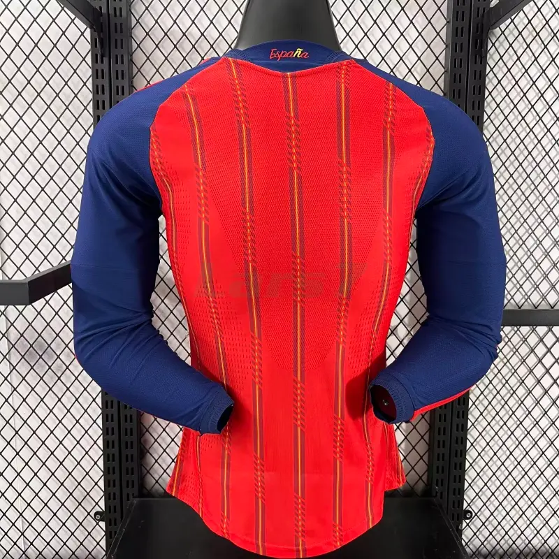 Camiseta España 1ª Equipación Mundial 2026 ML Rojo/Azul (EDICIÓN JUGADOR)