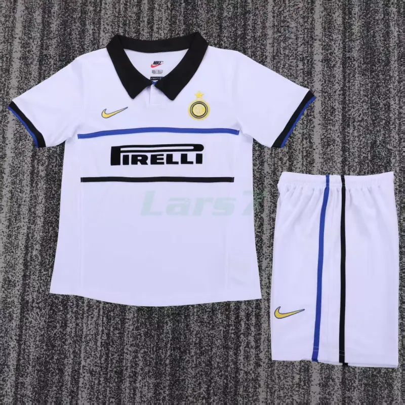 Camiseta Inter de Milan 2ª Equipación Retro 1998/99 Blanco Niño Kit