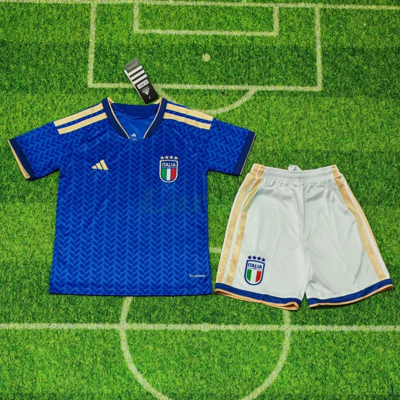 Camiseta Italia 1ª Equipación Mundial 2026 Azul Niño Kit