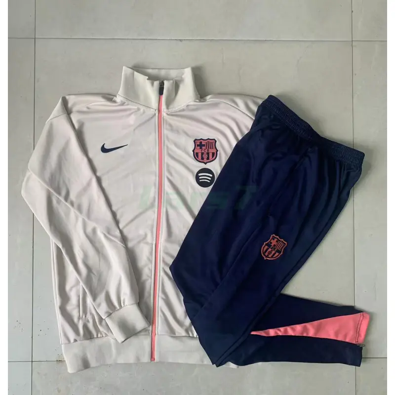 Chandal Barcelona 2025/2026 Niño Blanco Roto/Rosa
