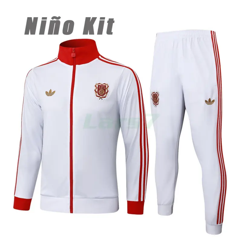 Chandal Bayern Múnich 125 Aniversario Edición 2025/2026 Niño Blanco/Rojo
