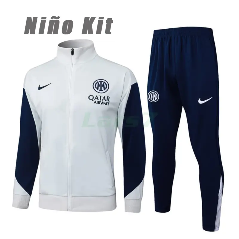 Chandal Inter de Milan 2025/2026 Niño Beige/Azul Marino