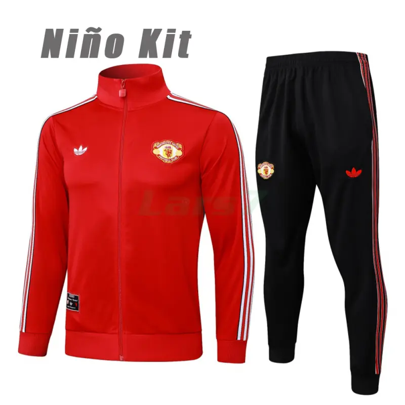 Chandal Manchester United 2025/2026 Niño Retro Rojo