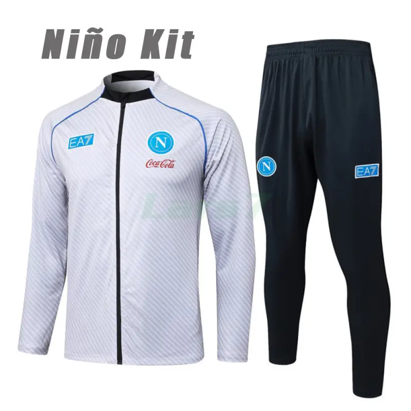 Chandal Napoli 2025/2026 Niño Gris Claro con Estampado