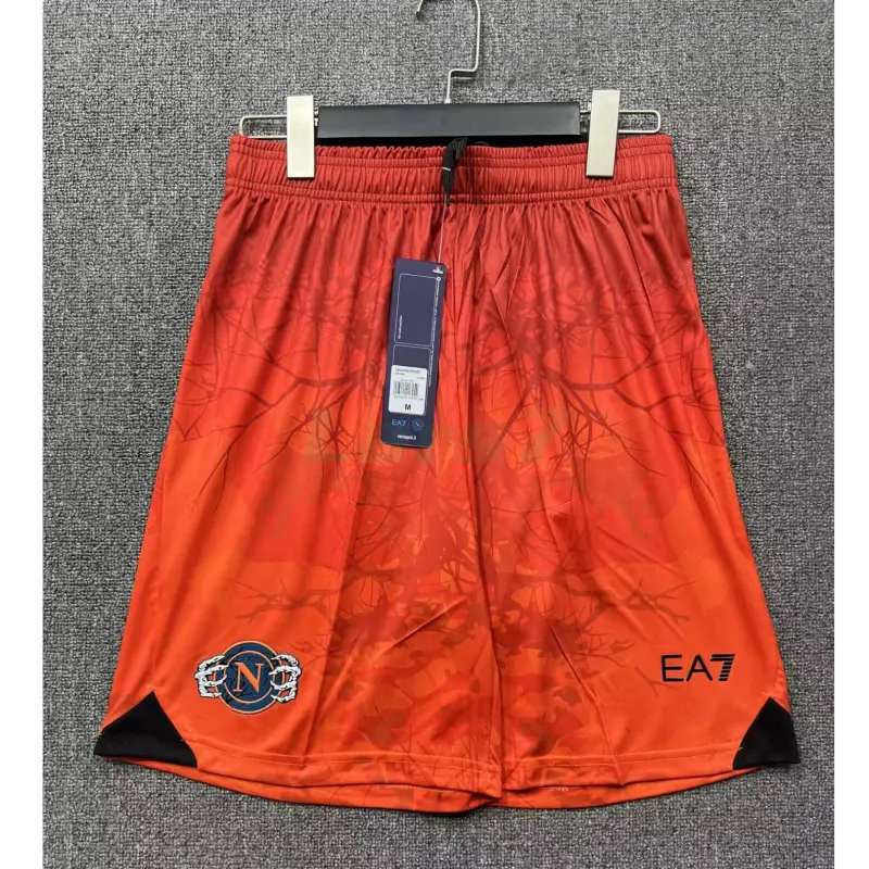 Pantalón Corto Napoli 2025/2026 Edición Especial de Halloween Naranja
