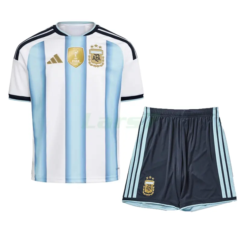 Camiseta Argentina 1ª Equipación 2026 Azul/Blanco Niño Kit con FIFA2022