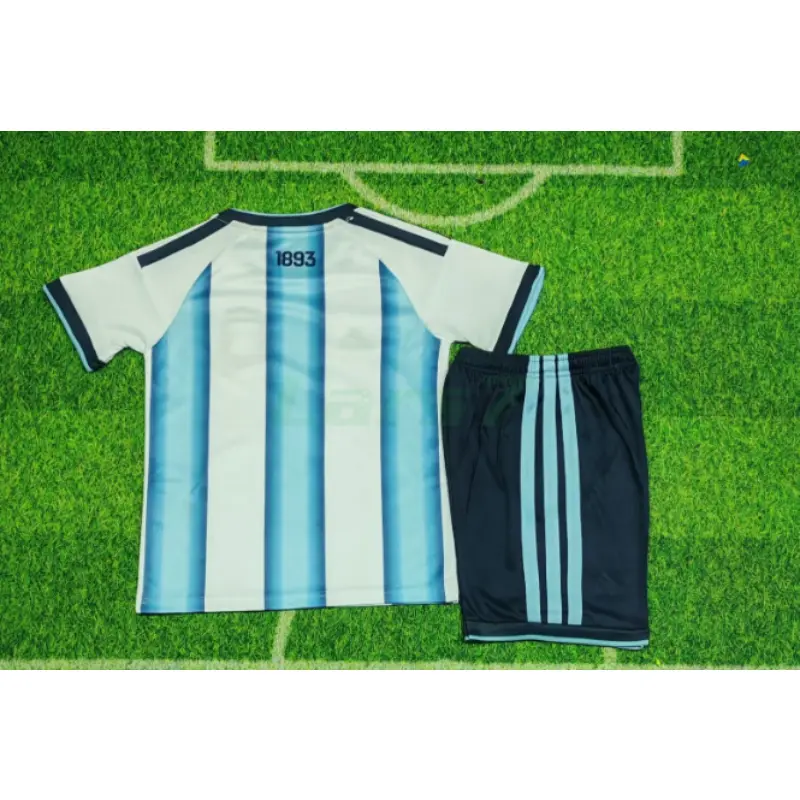 Camiseta Argentina 1ª Equipación 2026 Azul/Blanco Niño Kit con FIFA2022