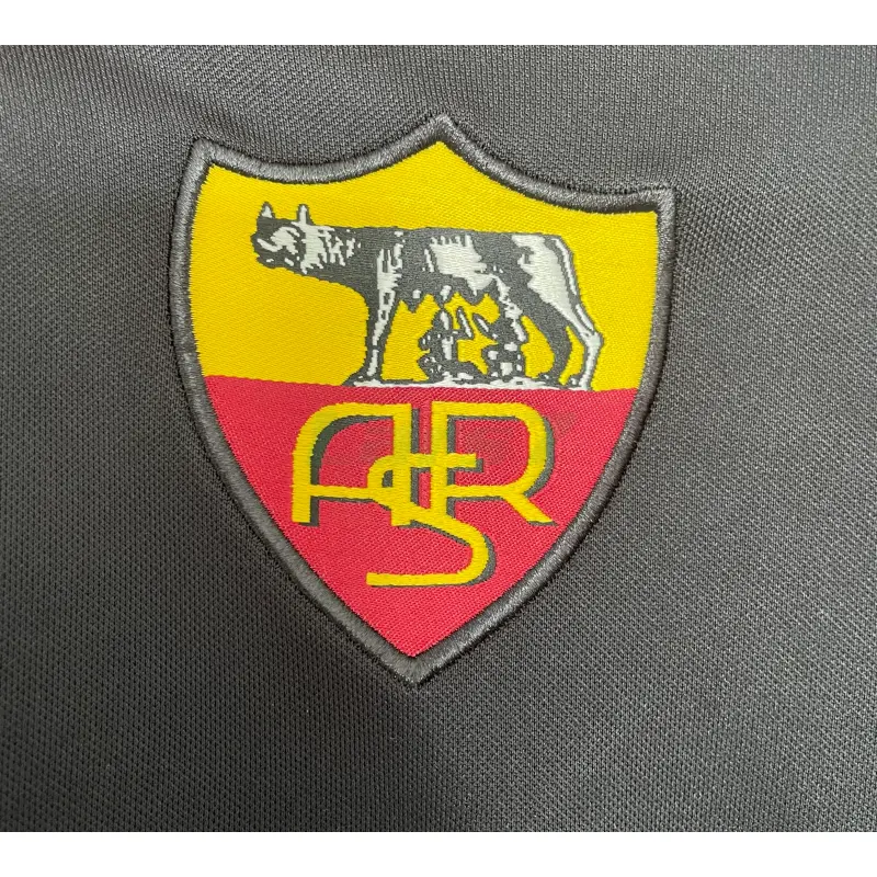 Camiseta AS Roma 3ª Equipación Retro 1998/99 ML Negro/Naranja/Gris