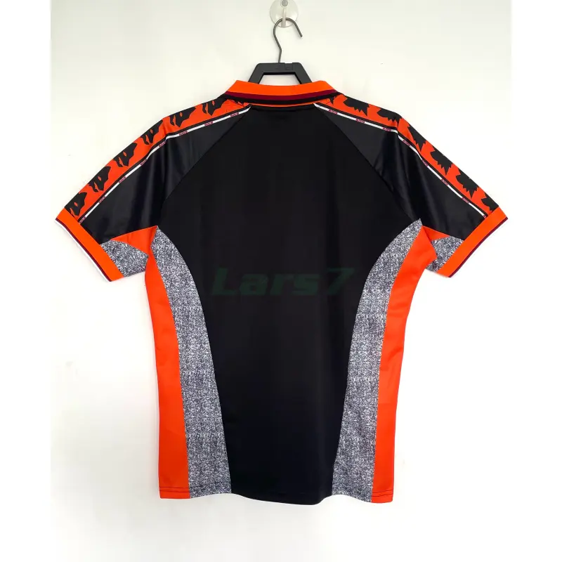 Camiseta AS Roma 3ª Equipación Retro 1998/99 Negro/Naranja/Gris