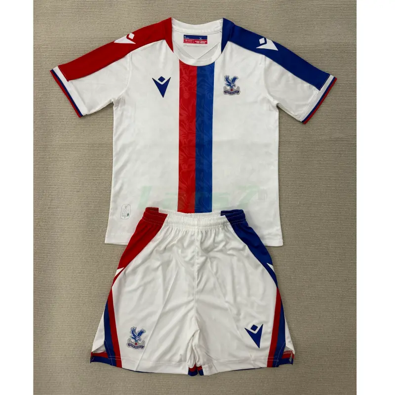 Camiseta Crystal Palace FC 2ª Equipación 2025/2026 Blanco/Azul/Rojo Niño Kit