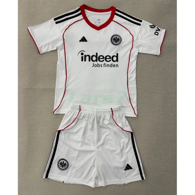 Camiseta Eintracht Fráncfort 2ª Equipación 2025/2026 Blanco Niño Kit