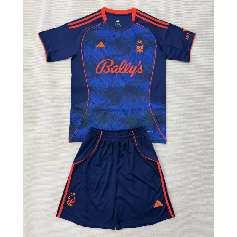Camiseta Nottingham Forest 3ª Equipación 2025/2026 Azul Marino Niño Kit