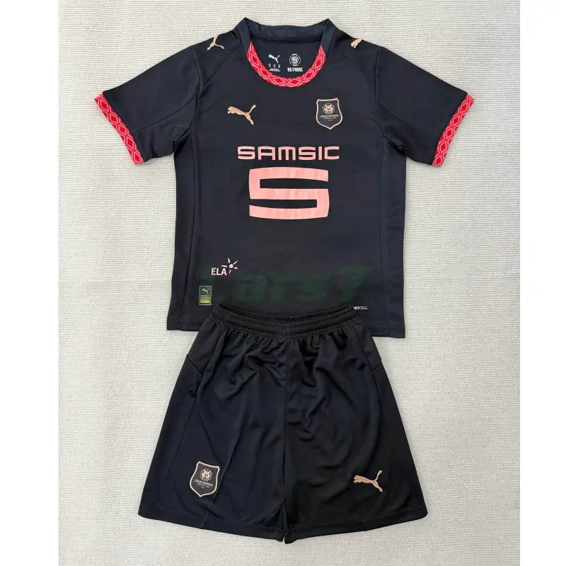 Camiseta Stade Rennais 3ª Equipación 2025/2026 Negro Niño Kit