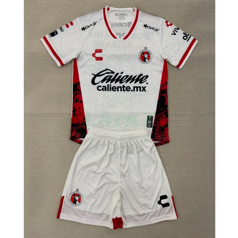 Camiseta Tijuana 2ª Equipación 2025/2026 Blanco Niño Kit